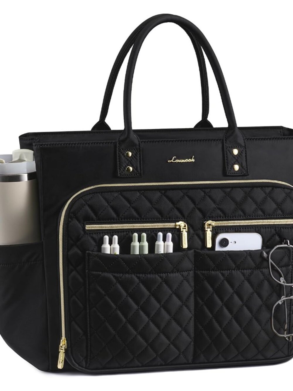 Tote Bag for Women, Teacher Nurse Work Laptop Bag, Quilted Bible Computer Should